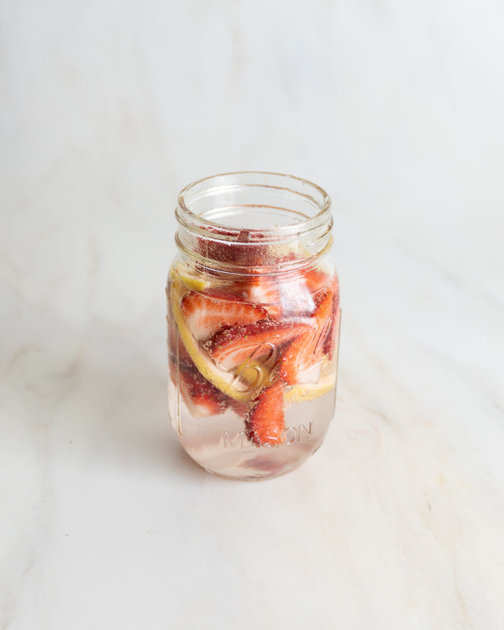 Lemon + Strawberry Homemade Sparkling Water